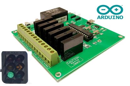 Picture of 6ch Traffic Light Signal Controller ARDUINO BASED Sequencer AC Voltage 6 Channel Solid Sate Relay SSR Programmable 100V-240VAC 50HZ-60HZ Crosswalk & Arrows RED GREEN YELLOW others Built-in Leds