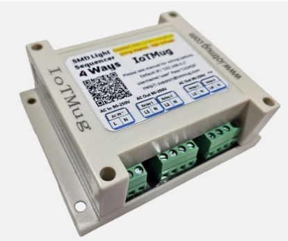 Picture of Traffic Light Controller Sequencer 4 Channel Quite Works 90-240V Ac - Expandable - Control Over WiFi - Unlimted Modes 50/60Hz - Each Ch 4A
