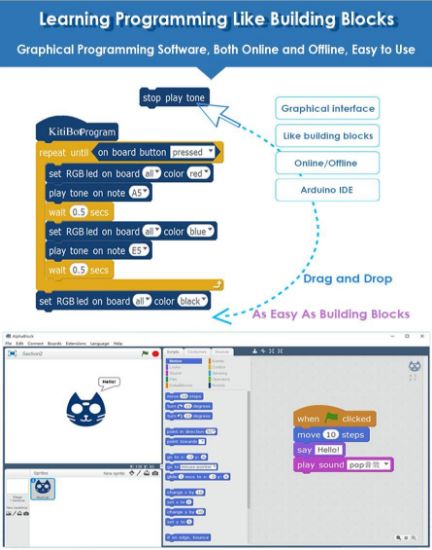 Robot - KitiBot, Starter Robot, Graphical Programming, Tracked Version ...